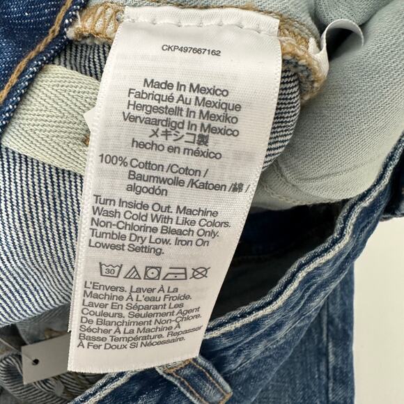 Madewell The Curvy Low Slung Baggy Jean Robertson Wash Rigid Blue US 30 NWT - Picture 14 of 15